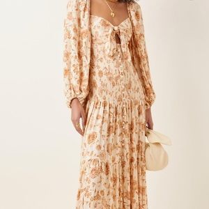 NWT - Smocked Floral Cotton Maxi Dress